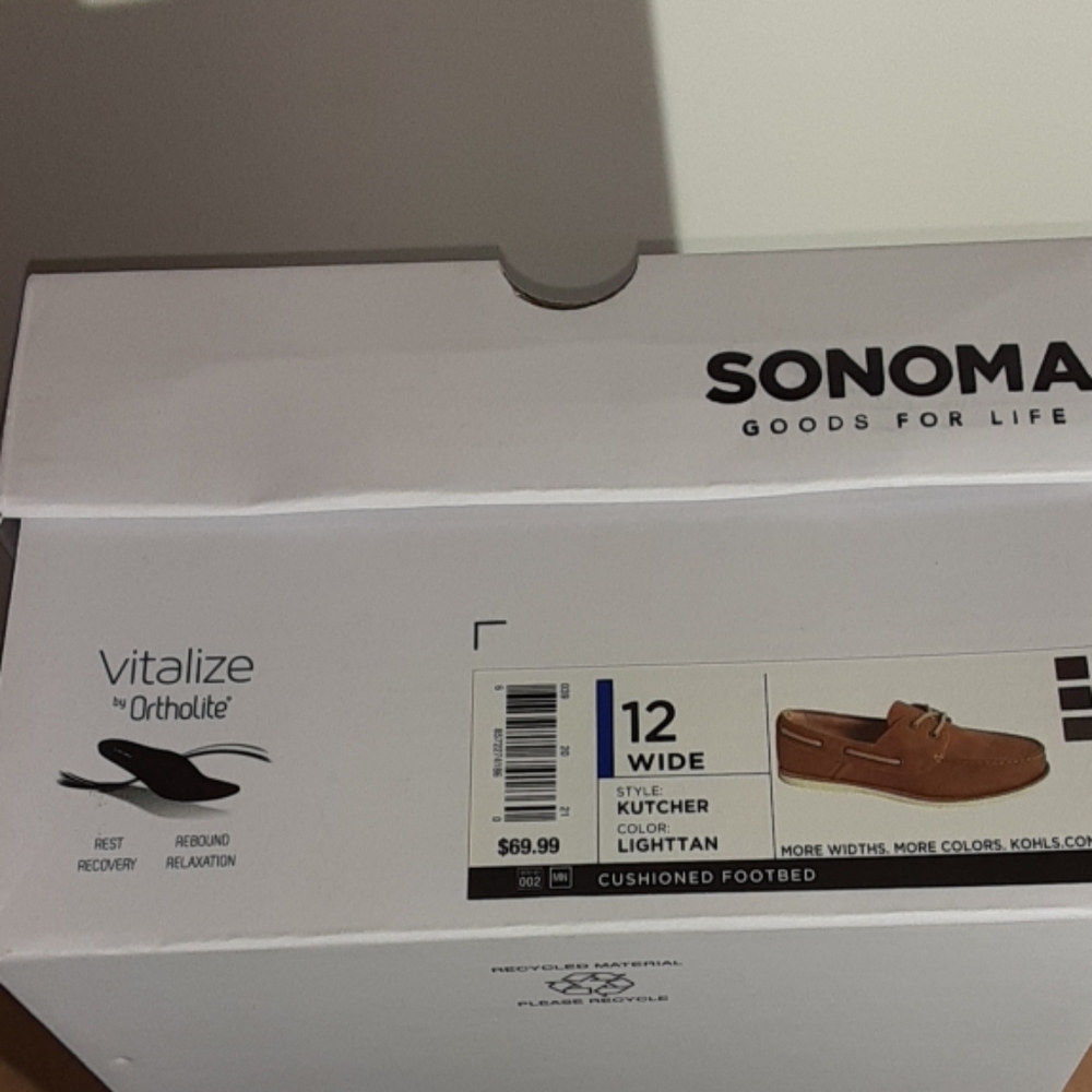 Mens Boat  Shoe by Sonoma, New in Box - Picture 2 of 4